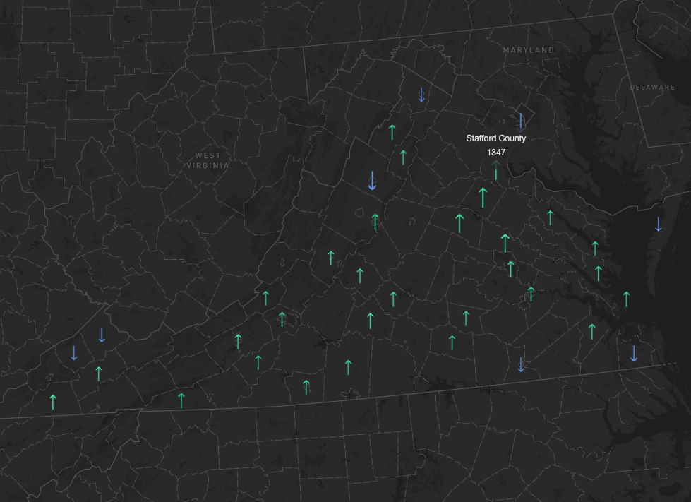 Domestic migration patterns across the country
